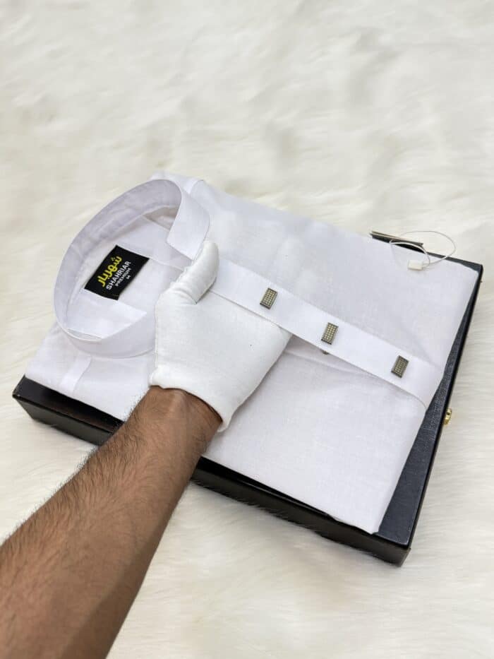 Dhoti Cotton White কোড-279 - Image 3